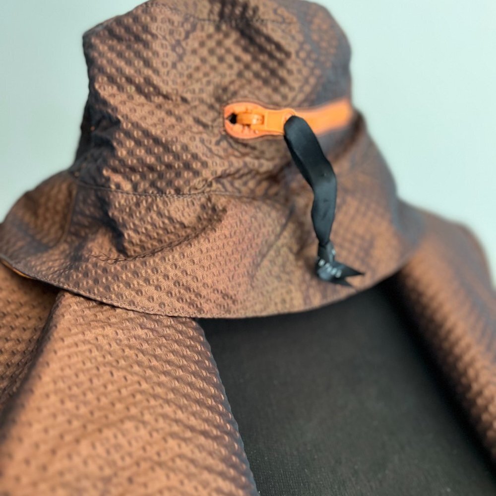 NWT Retro Vintage Rain Jacket Trench Coat with Hat in Brown Size XL / 16 - Picture 3 of 16